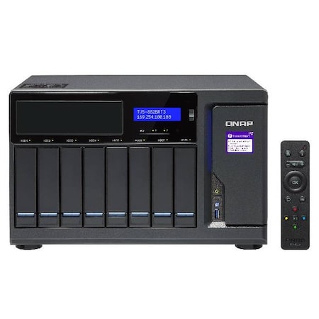 Qnap Intel Core i5-7500 3.4GHz/16GB DDR4/4GbE/8SATA3/USB3.0/8-Bay Desktop TVS-882BRT3-ODD-I5-16G-US